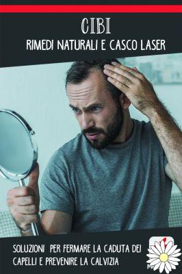 Food, natural remedies and laser helmet: solutions to stop hair loss and prevent baldness in men and women