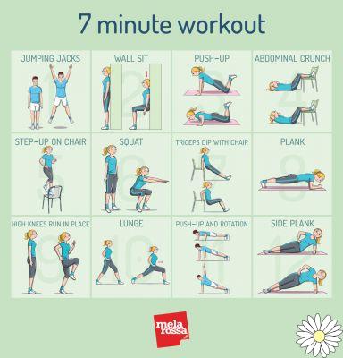 12 ejercicios en 7 minutos: entrenamientos de alta intensidad para tonificarte y ponerte en forma